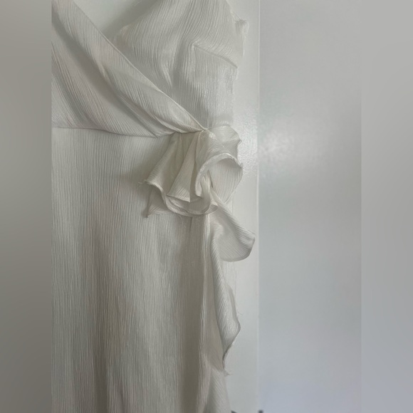 Lulu’s Captivated Beauty White Satin Ruffled Midi Dress - Picture 7 of 13